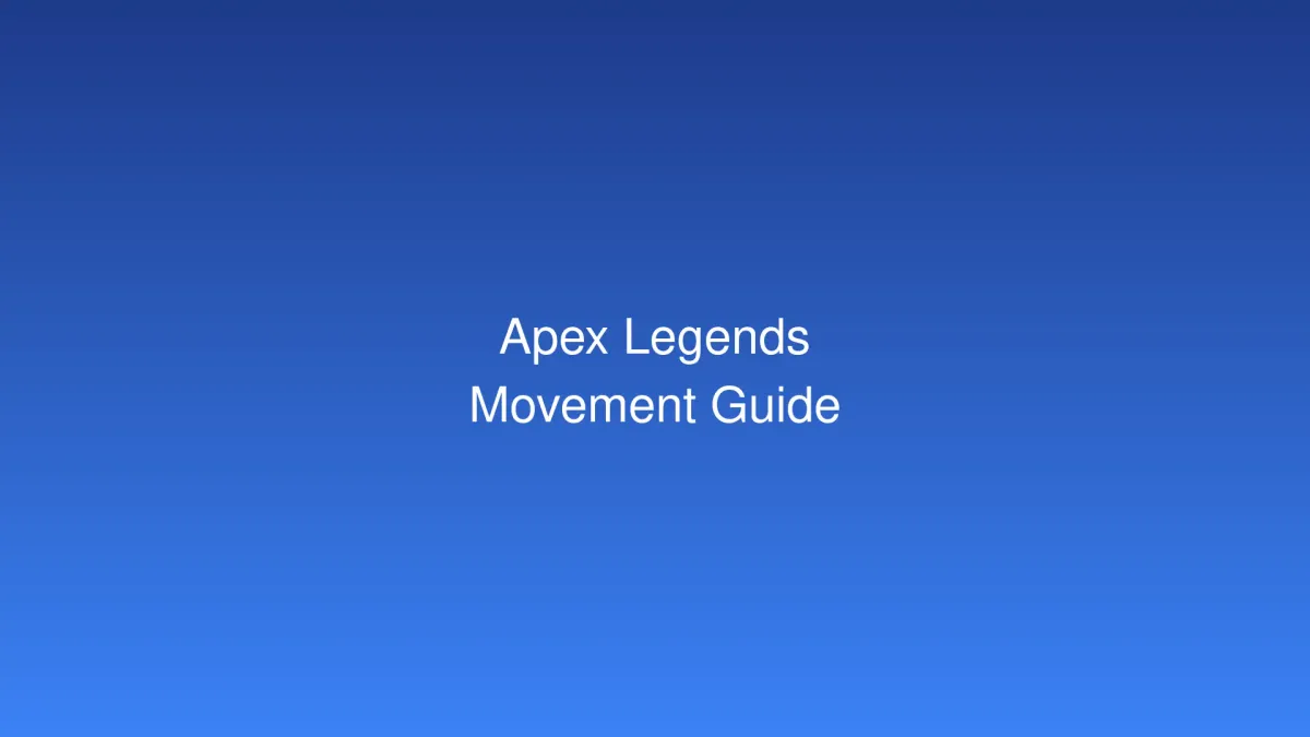 Apex Legends 2026: Panduan Lengkap Movement Advanced - Wall Jump, Slide Hop, Bunny Hop, dan Tap Strafing