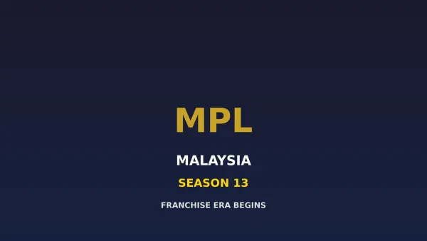 MPL Malaysia Musim 13 2026: Sistem Franchise Diterapkan, Era Baru Esports Mobile Legends Dimulai